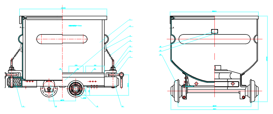 固定車廂式礦車